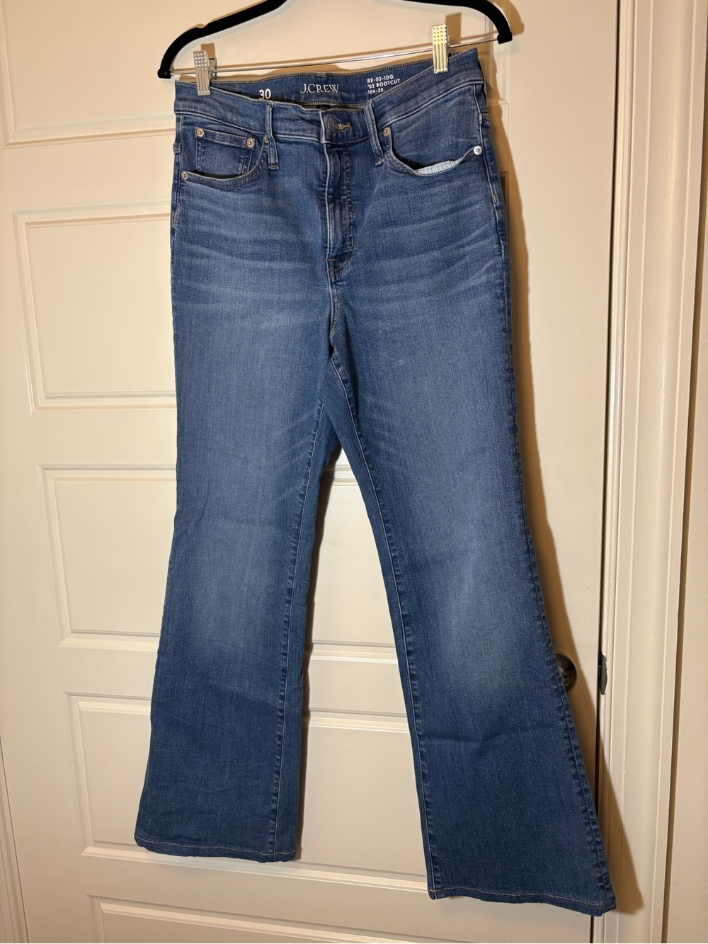 J. Crew Wide-Leg Jeans in Mid Blue Wash